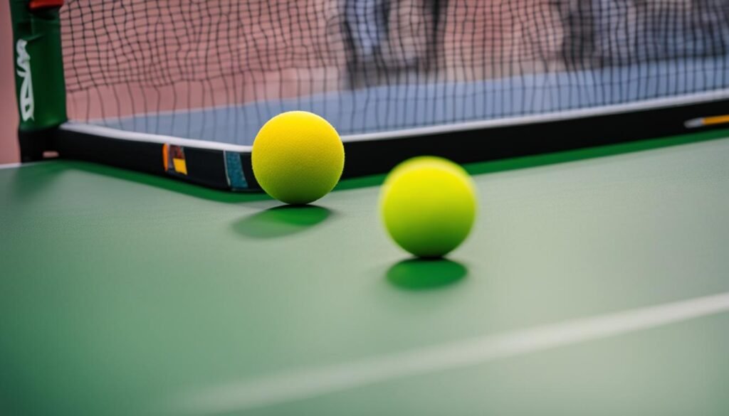 table tennis equipment and playing surface